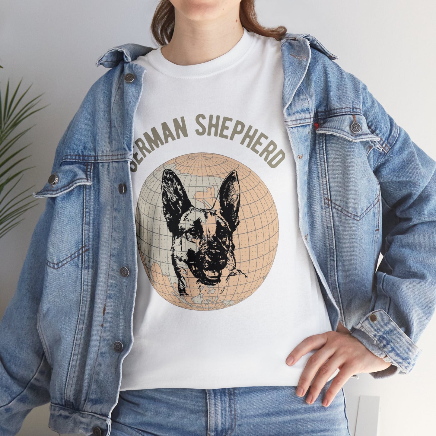 German Shepherd T-Shirt, Old- World Map Tee Atlas Wanderlust