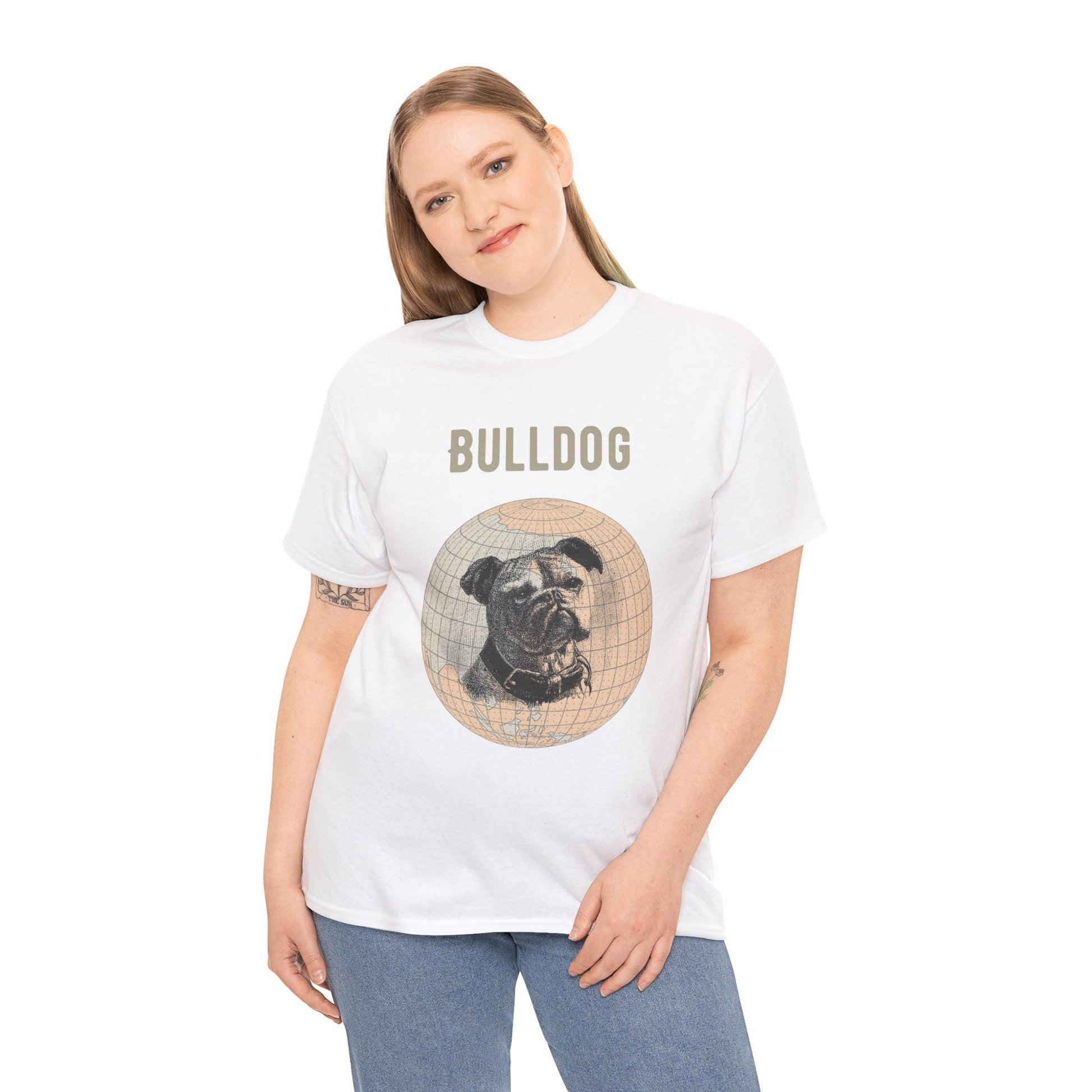 French BulldogT-Shirt, Old-World Map Tee Atlas Wanderlust