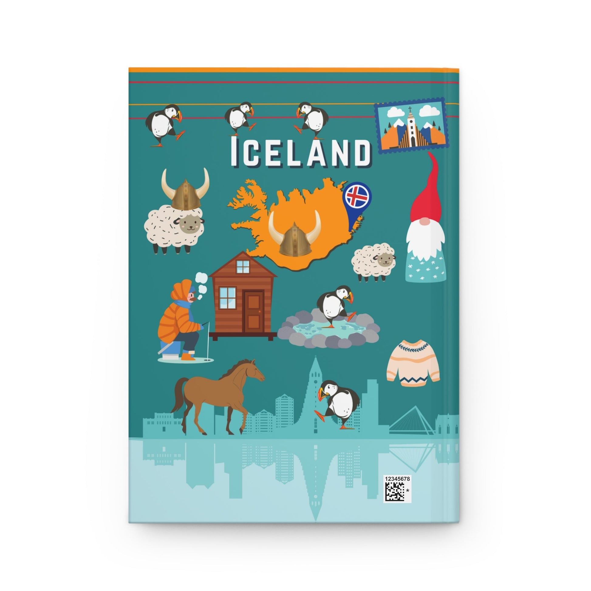 Iceland Notebook Travel Journal Hardcover Atlas Wanderlust