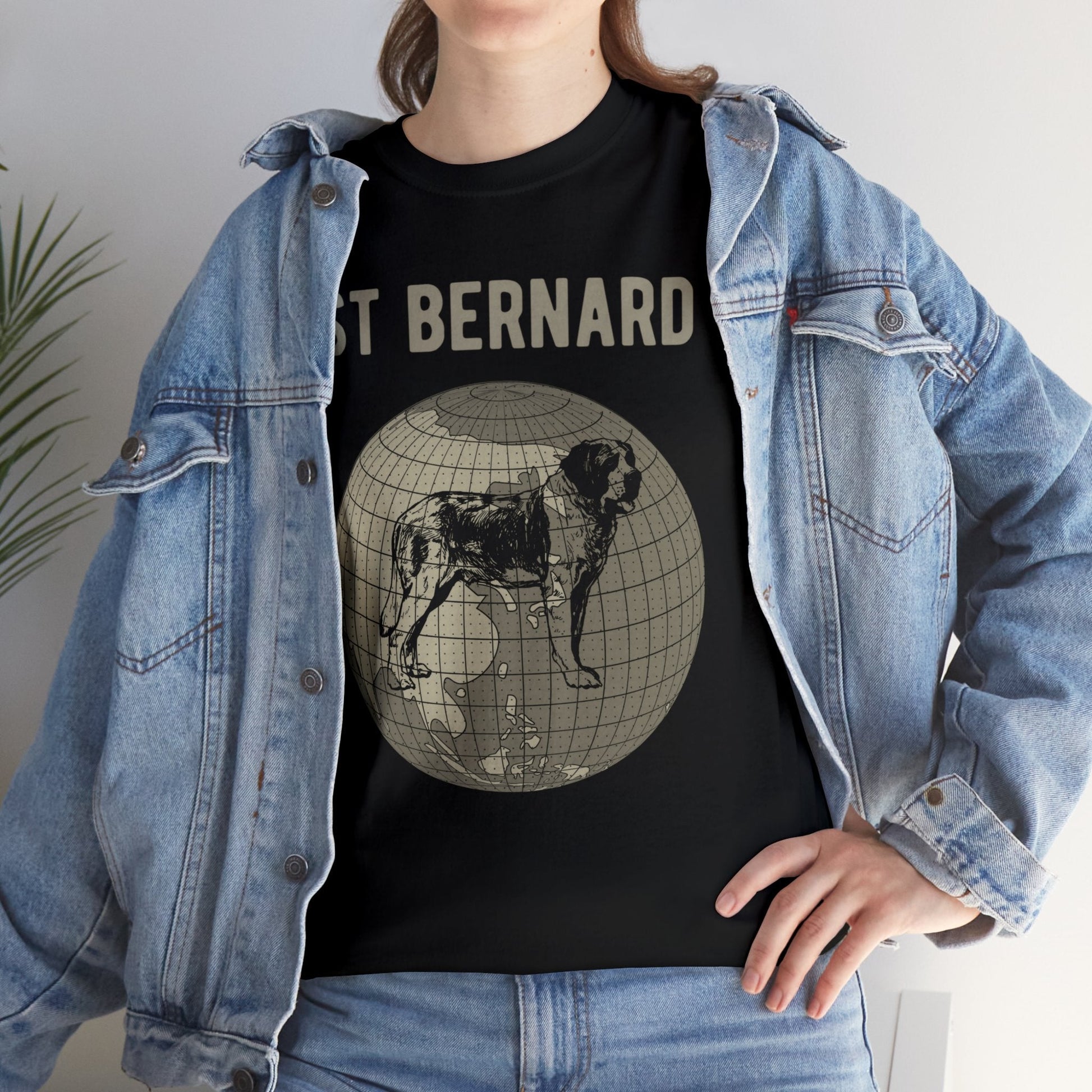 St Bernard T-Shirt, Old-World Map Tee Atlas Wanderlust