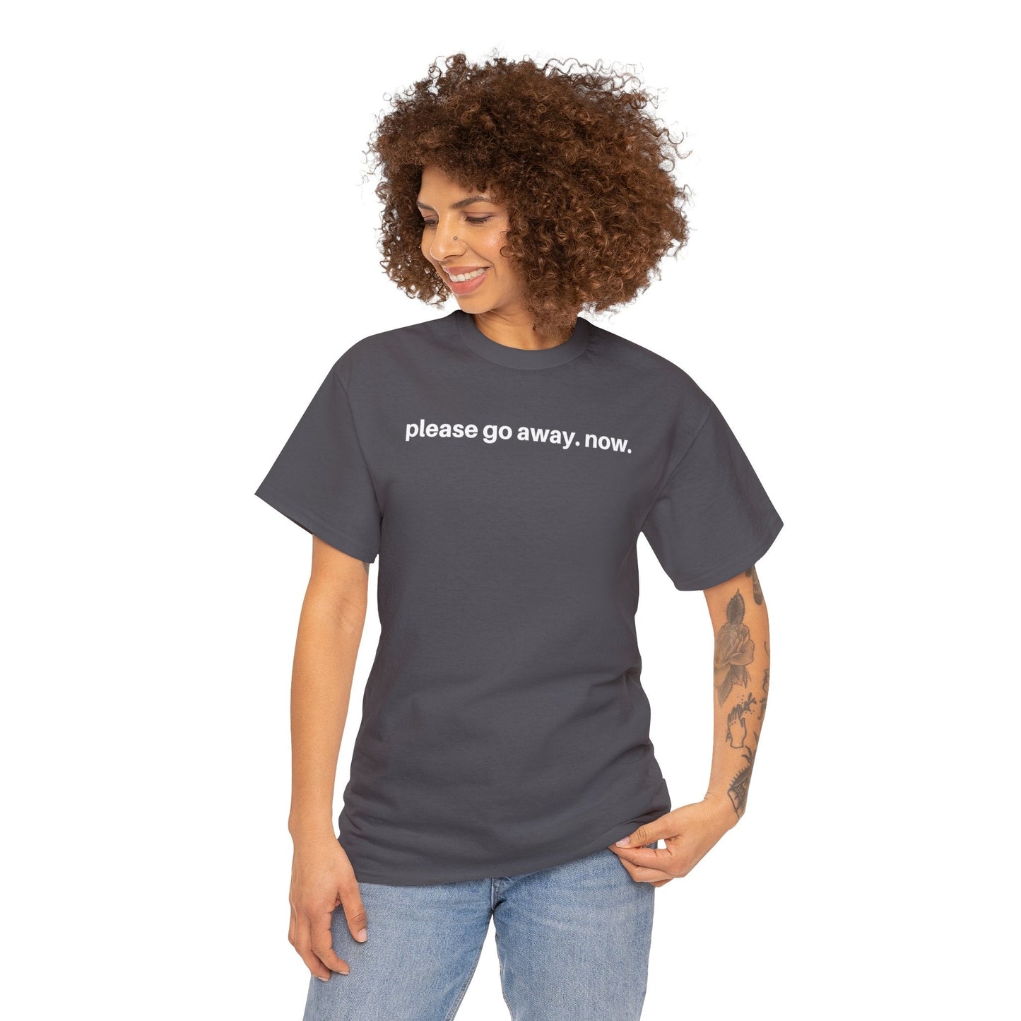 Please go away. now T-Shirt, Sarcasm Tee Atlas Wanderlust