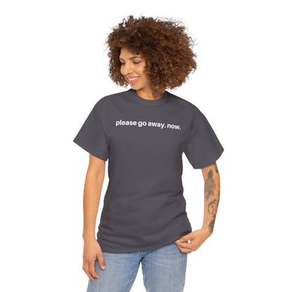 Please go away. now T-Shirt, Sarcasm Tee Atlas Wanderlust
