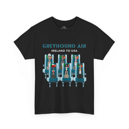 Greyhound Air Short Sleeve Shirt Ireland to USA Benefits Greyhound Rescue Atlas Wanderlust
