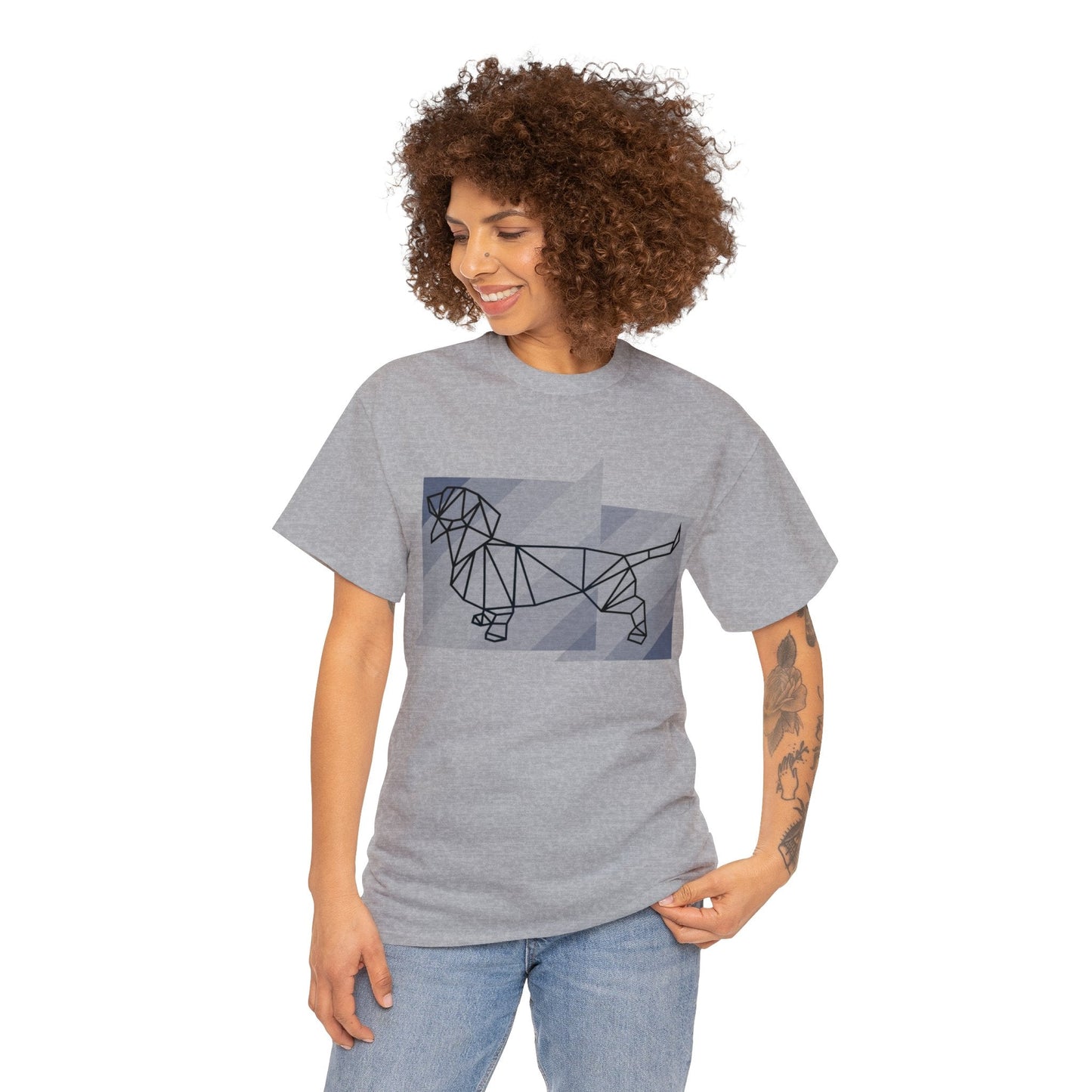 Dachshund T-Shirt, Origami Wiener Dog Tee Atlas Wanderlust