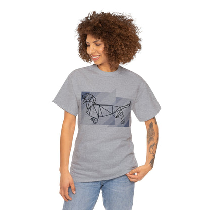 Dachshund T-Shirt, Origami Wiener Dog Tee Atlas Wanderlust