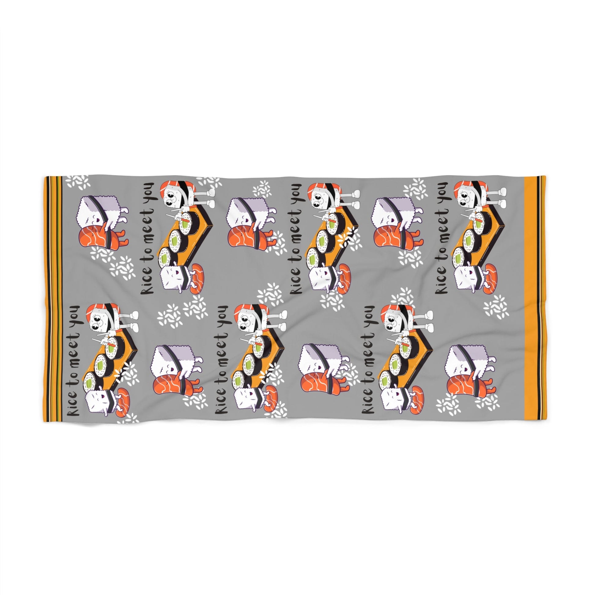 Sushi "Rice to Meet You" Beach Towel Atlas Wanderlust