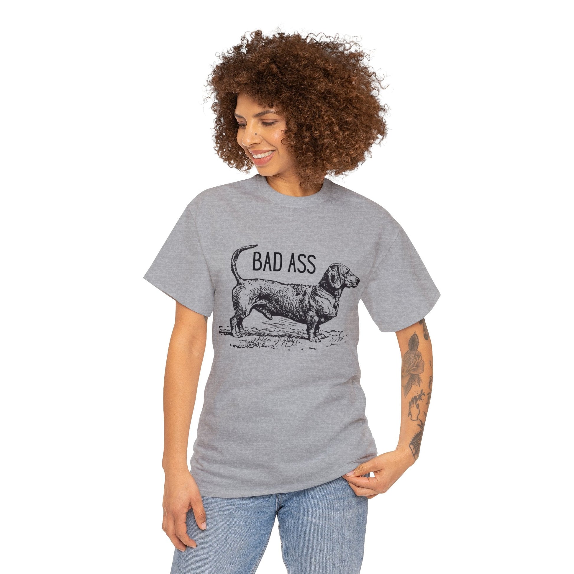 Dachshund T-Shirt Bad Ass Wiener Dog Tee Atlas Wanderlust