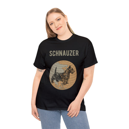 Schnauzer T-Shirt, Old- World Map Tee Atlas Wanderlust