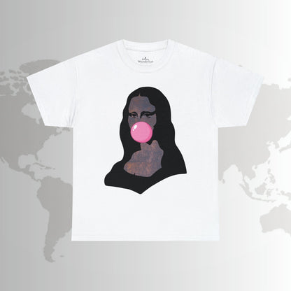 Mona Lisa Bubblegum T-Shirt Italy Humor Tee Atlas Wanderlust