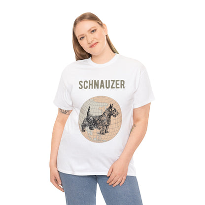 Schnauzer T-Shirt, Old- World Map Tee Atlas Wanderlust