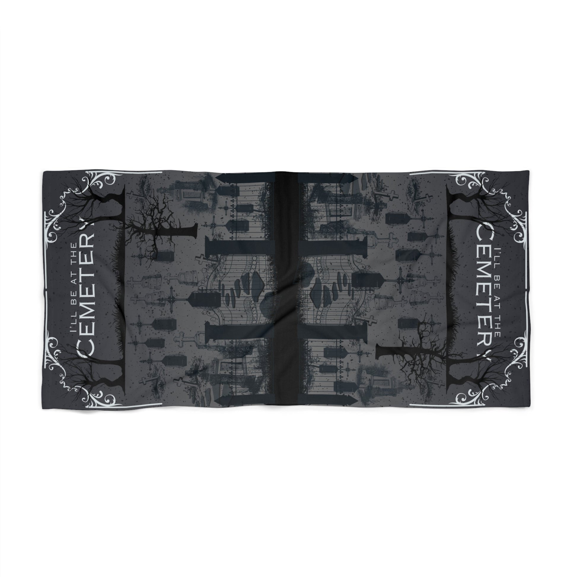 Cemetery Beach Towel Taphophile Gothic Atlas Wanderlust
