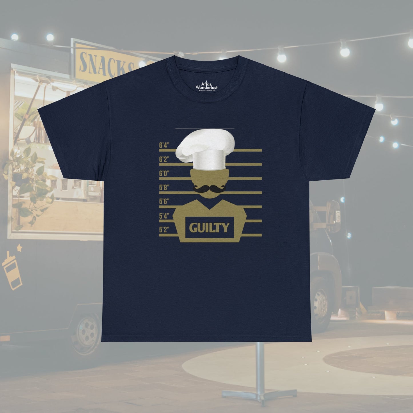Chef Mugshot T-Shirt, Killer Cook Tee Atlas Wanderlust