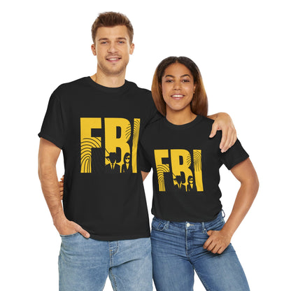 FBI criminal justice unisex black short sleeve shirt for law enforcement supporters