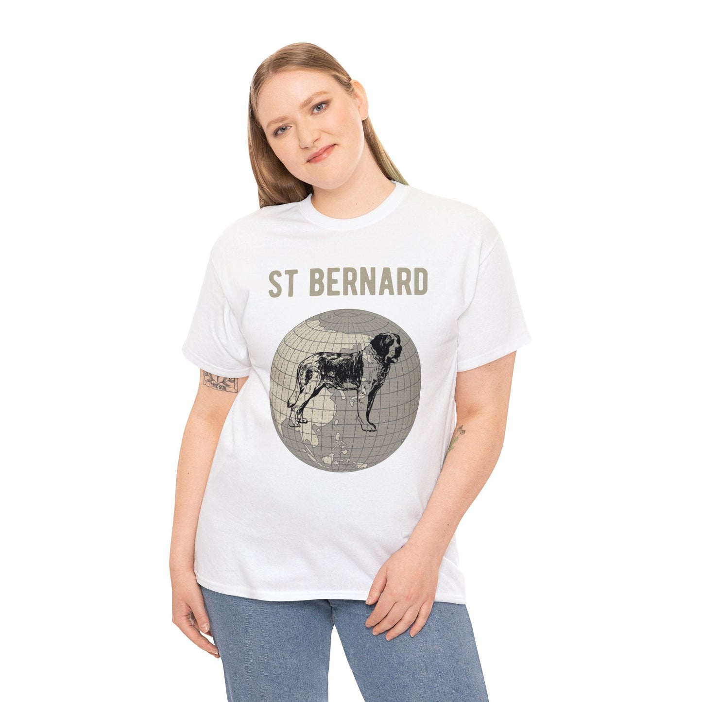 St Bernard T-Shirt, Old-World Map Tee Atlas Wanderlust