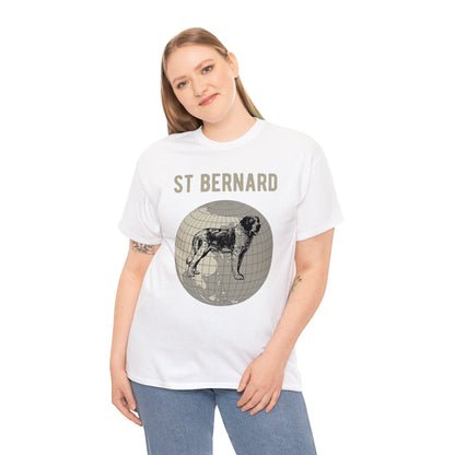 St Bernard T-Shirt, Old-World Map Tee Atlas Wanderlust