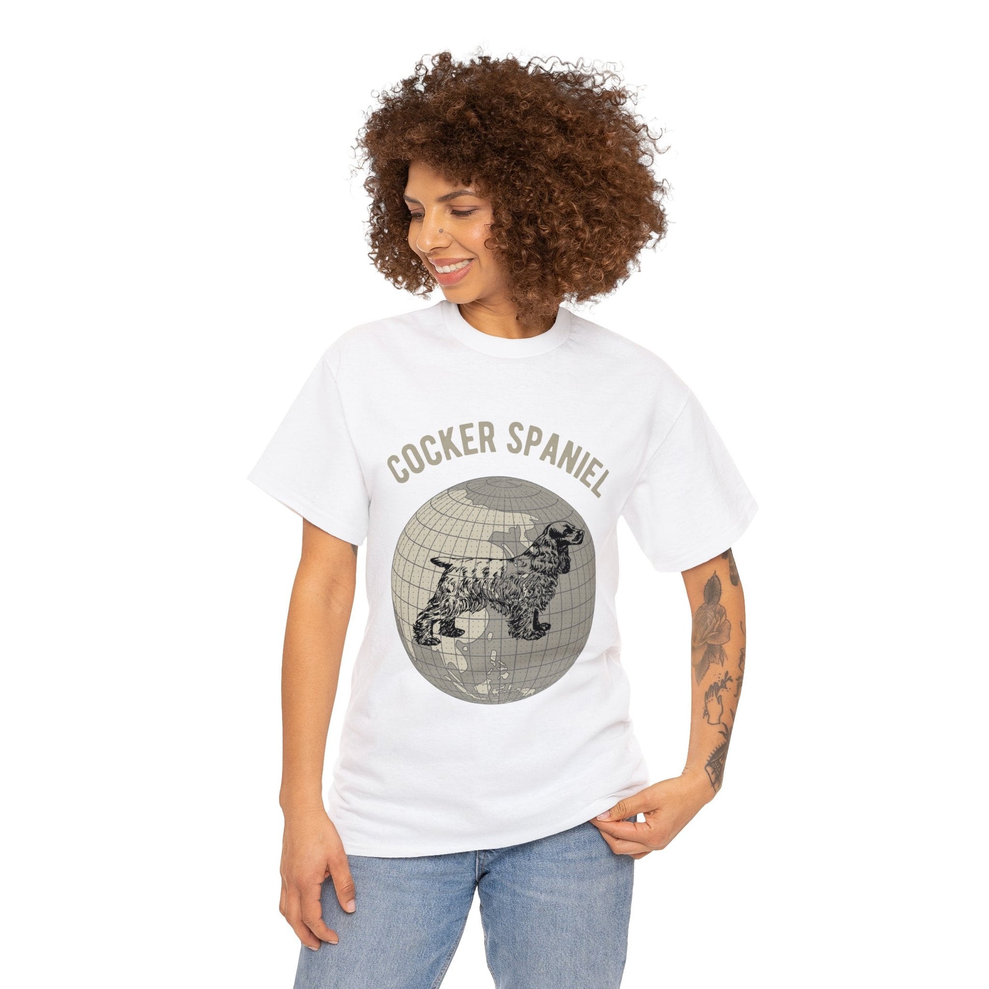Cocker Spaniel T-Shirt, Old-World Map Tee Atlas Wanderlust