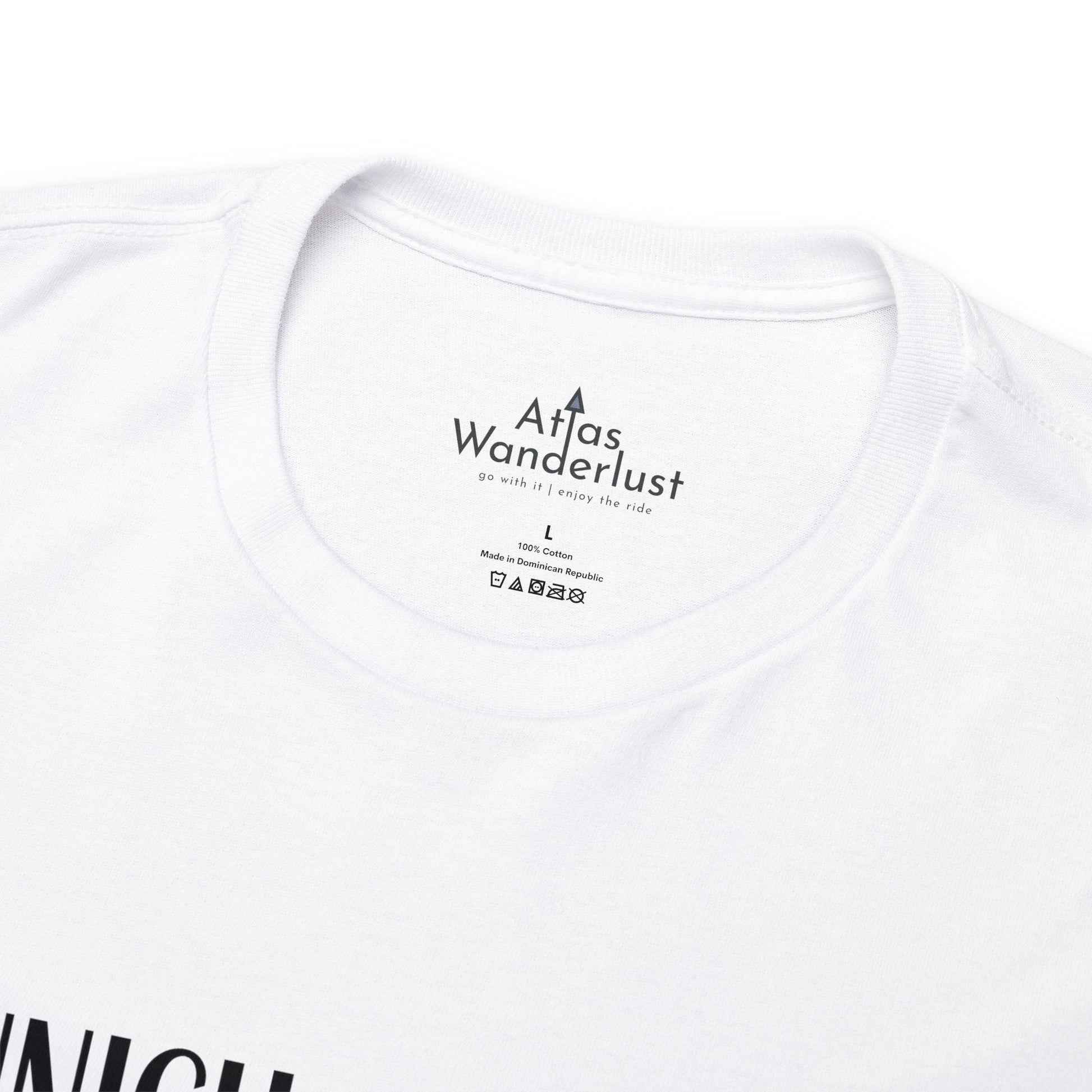 Munich Germany Coordinates T-Shirt, Modern Travel Tee Atlas Wanderlust