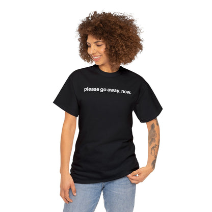 Please go away. now T-Shirt, Sarcasm Tee Atlas Wanderlust