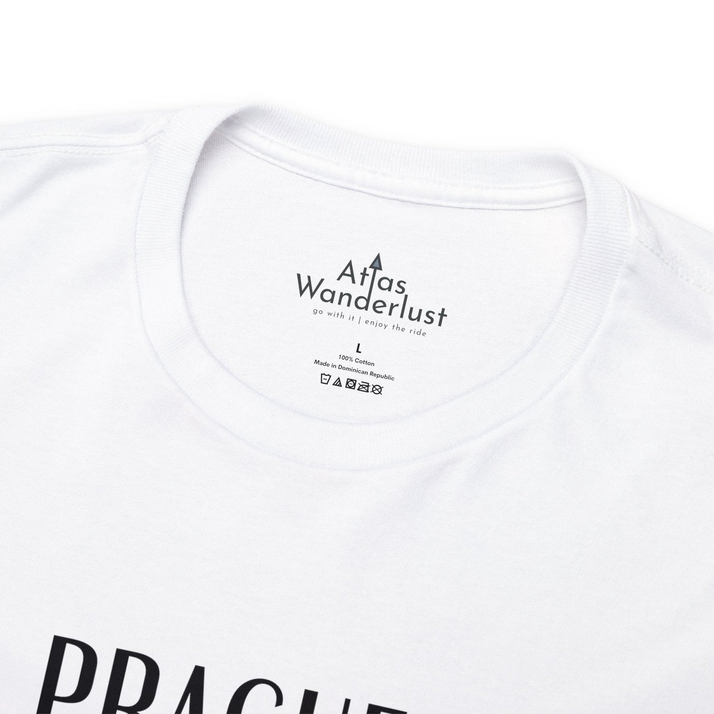 Prague Czech Republic Coordinates T-Shirt, Praha Tee Atlas Wanderlust