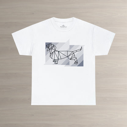 Dachshund T-Shirt, Origami Wiener Dog Tee Atlas Wanderlust