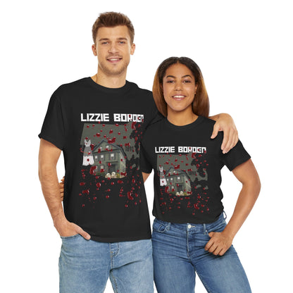 Lizzy Borden Unisex Heavy Cotton T-Shirt Borden House Axe Design Atlas Wanderlust