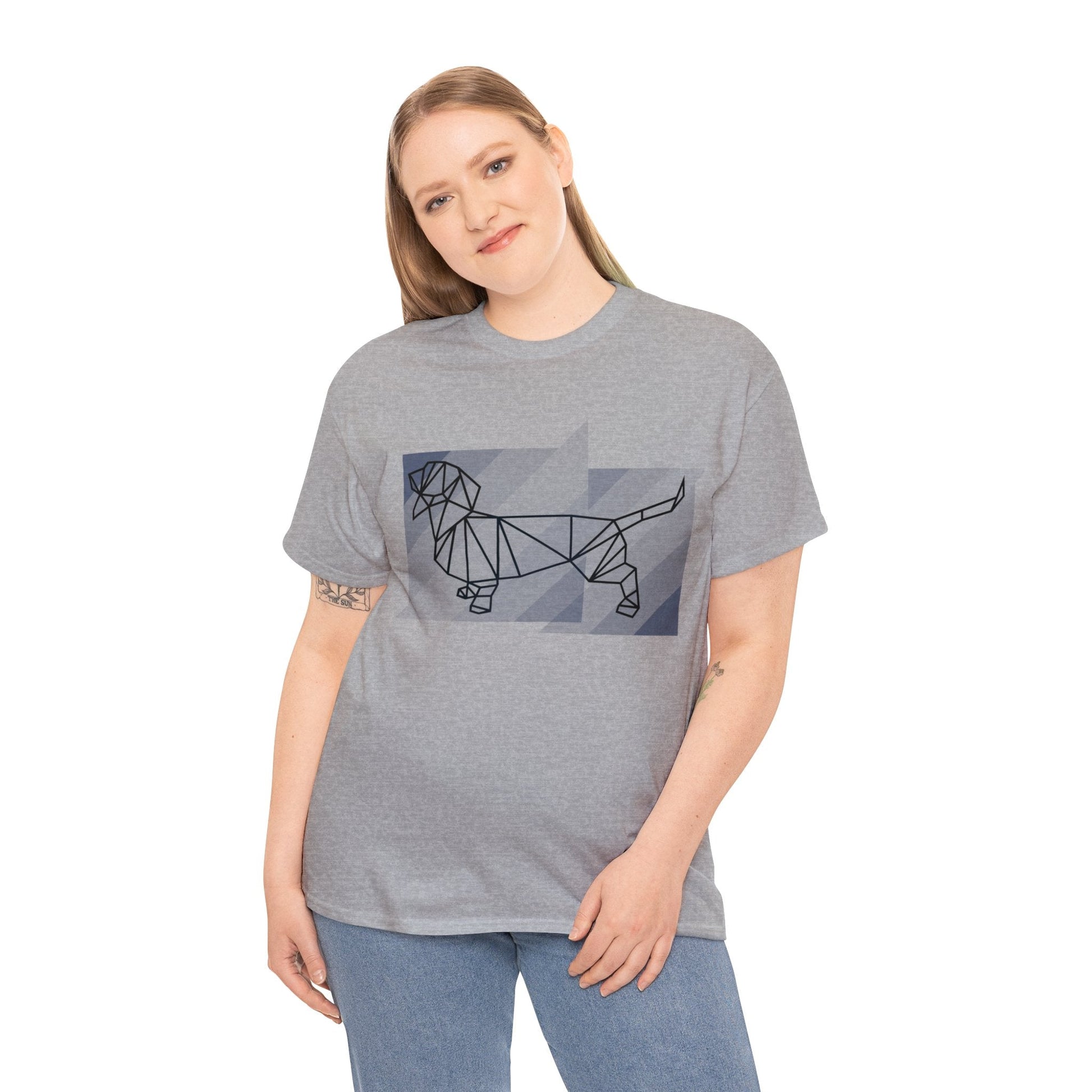 Dachshund T-Shirt, Origami Wiener Dog Tee Atlas Wanderlust
