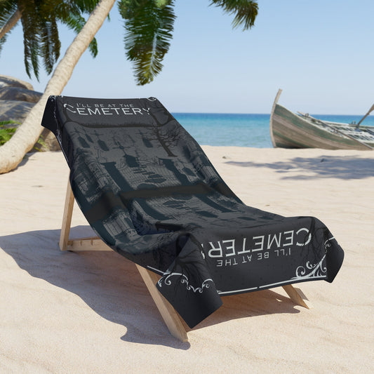 Cemetery Beach Towel Taphophile Gothic Atlas Wanderlust