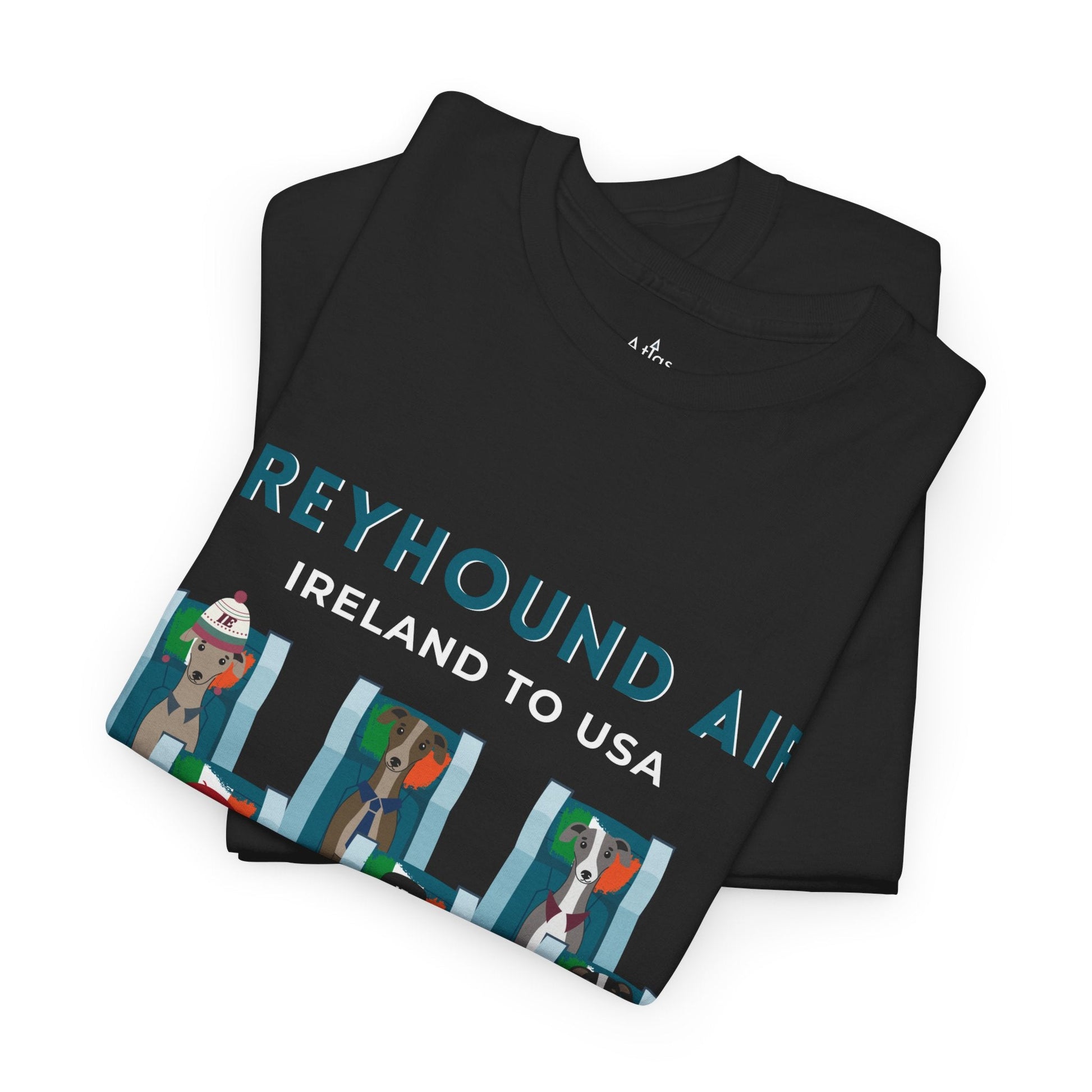 Greyhound Air Short Sleeve Shirt Ireland to USA Benefits Greyhound Rescue Atlas Wanderlust