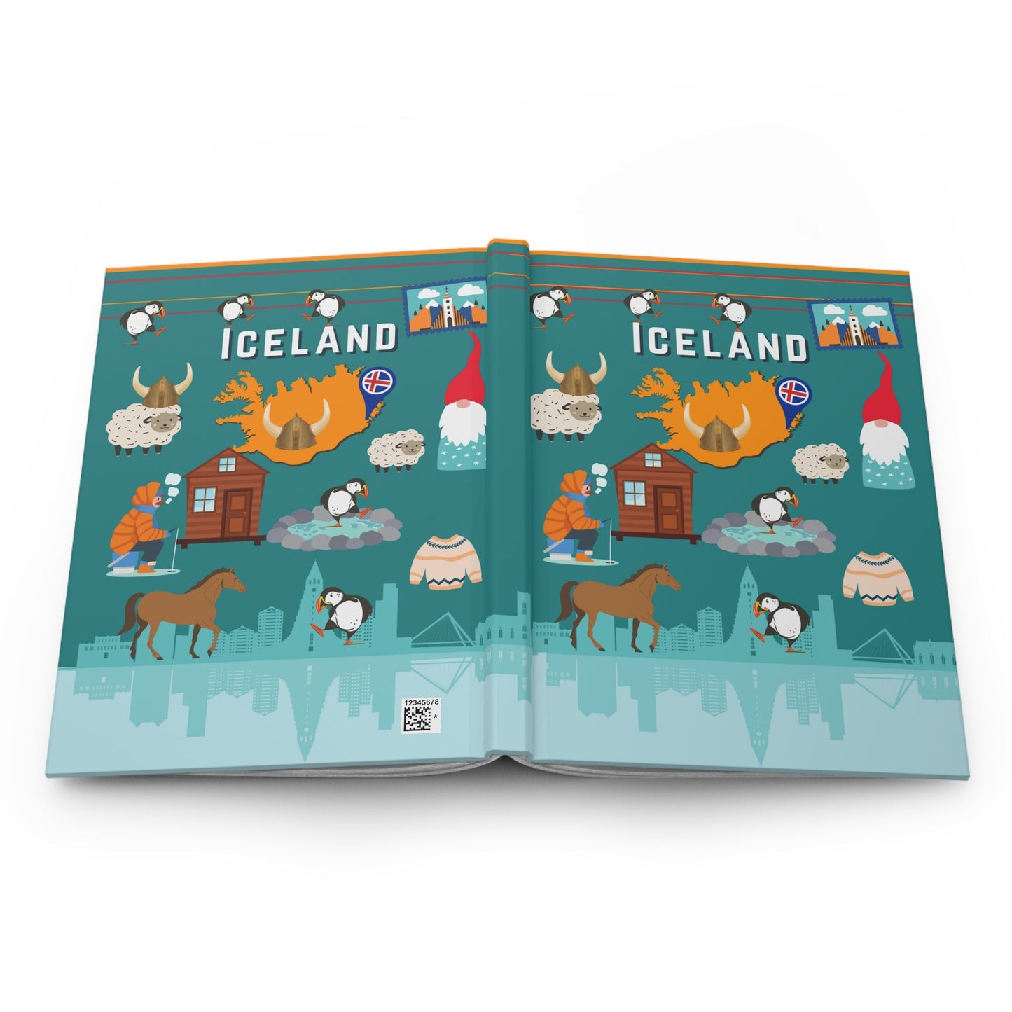 Iceland Notebook Travel Journal Hardcover Atlas Wanderlust