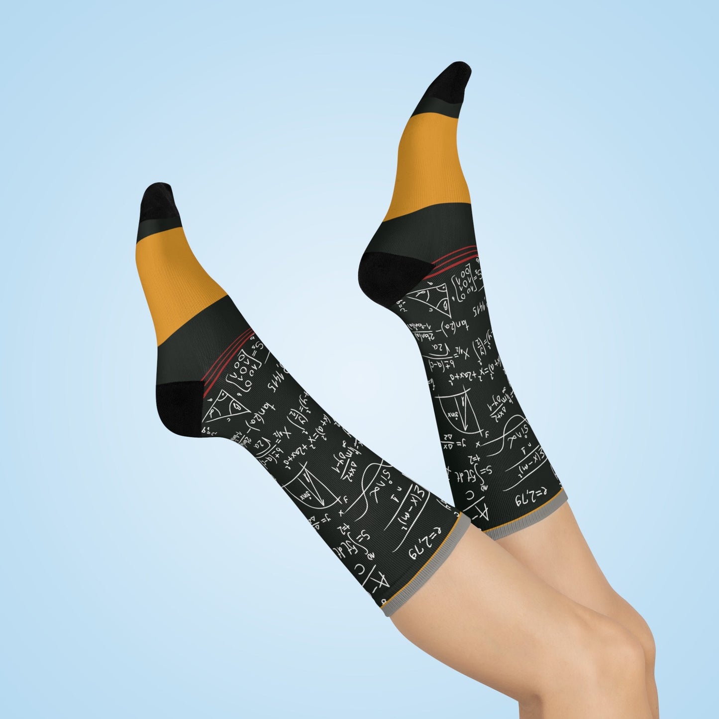 Math Teacher Socks Algebra Unisex Adult Stretchy Mid Calf Original Atlas Wanderlust