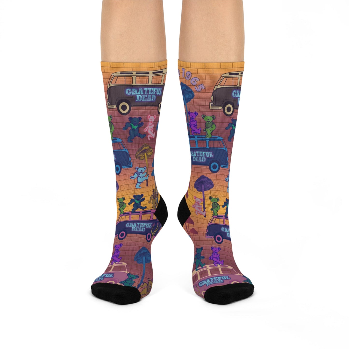 Grateful Dead Socks Dancing Bears Psychedelic Brick Trip Unisex Atlas Wanderlust