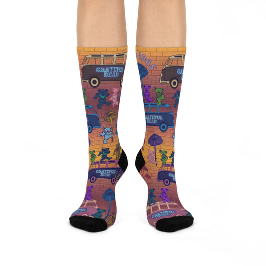 Grateful Dead Socks Dancing Bears Psychedelic Brick Trip Unisex Atlas Wanderlust