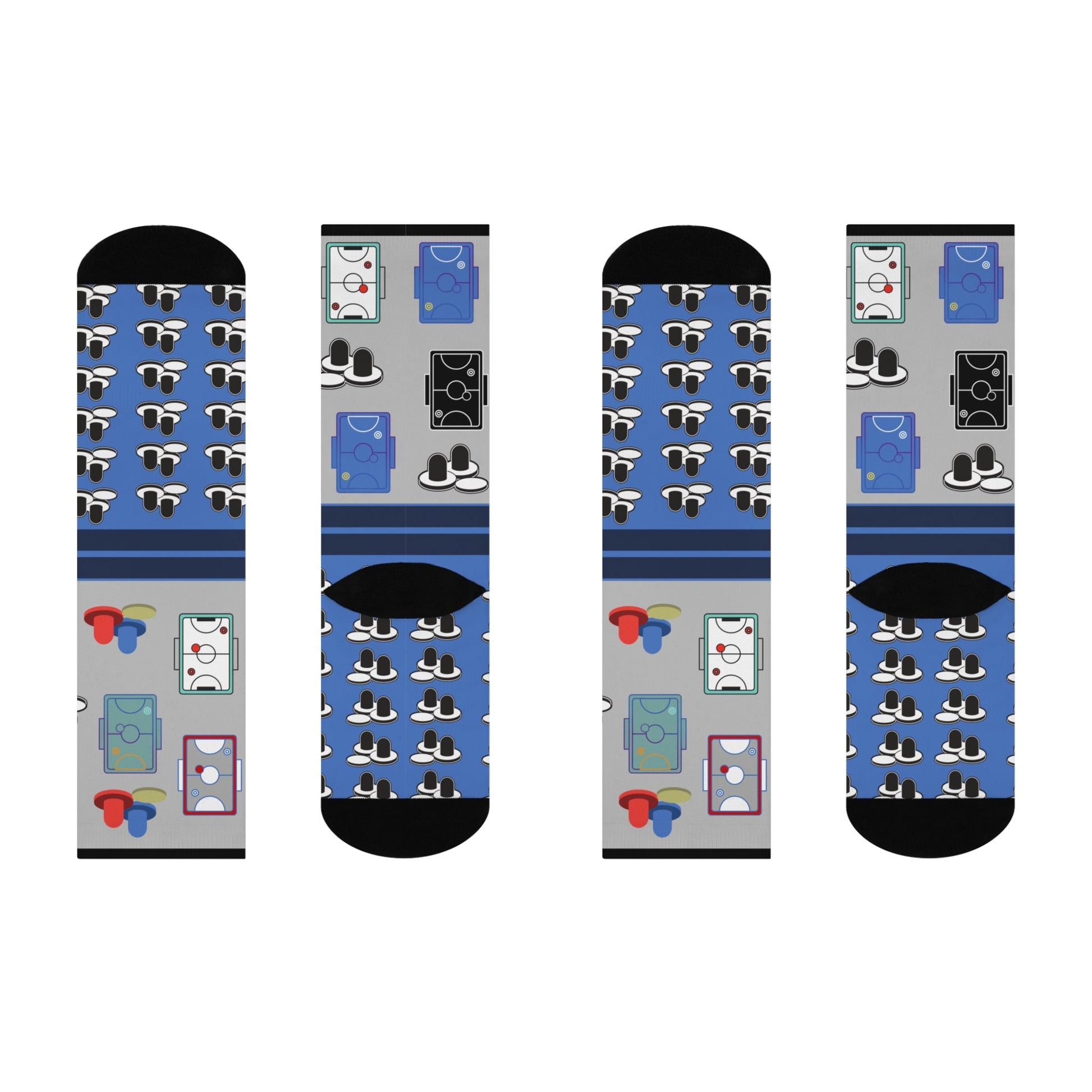 Air Hockey Socks Table Pucks Unisex Adult Stretchy Mid Calf Original Atlas Wanderlust