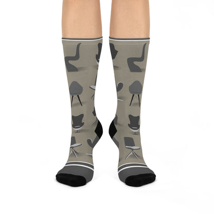 MCM chairs tan socks front view