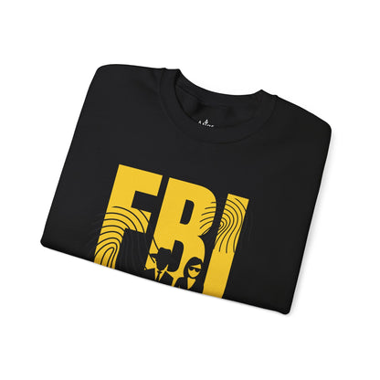 FBI Sweatshirt Agents Fingerprints Unisex Black Atlas Wanderlust