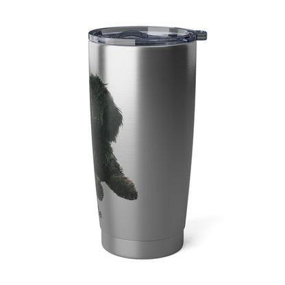 Poodle Tumbler, Spoo, 20 oz Stainless Steel Atlas Wanderlust