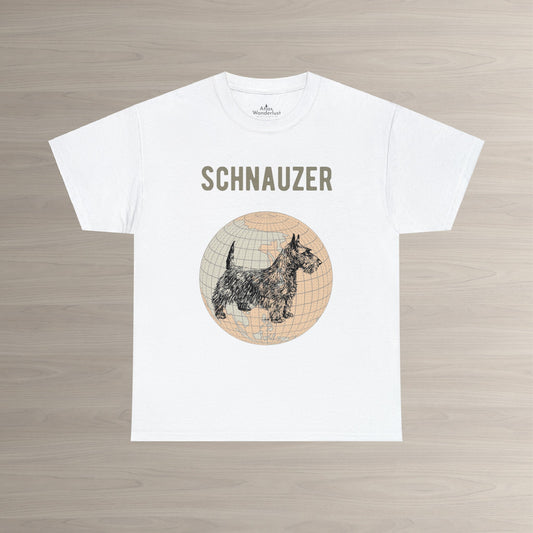 Schnauzer T-Shirt, Old- World Map Tee Atlas Wanderlust