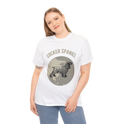 Cocker Spaniel T-Shirt, Old-World Map Tee Atlas Wanderlust