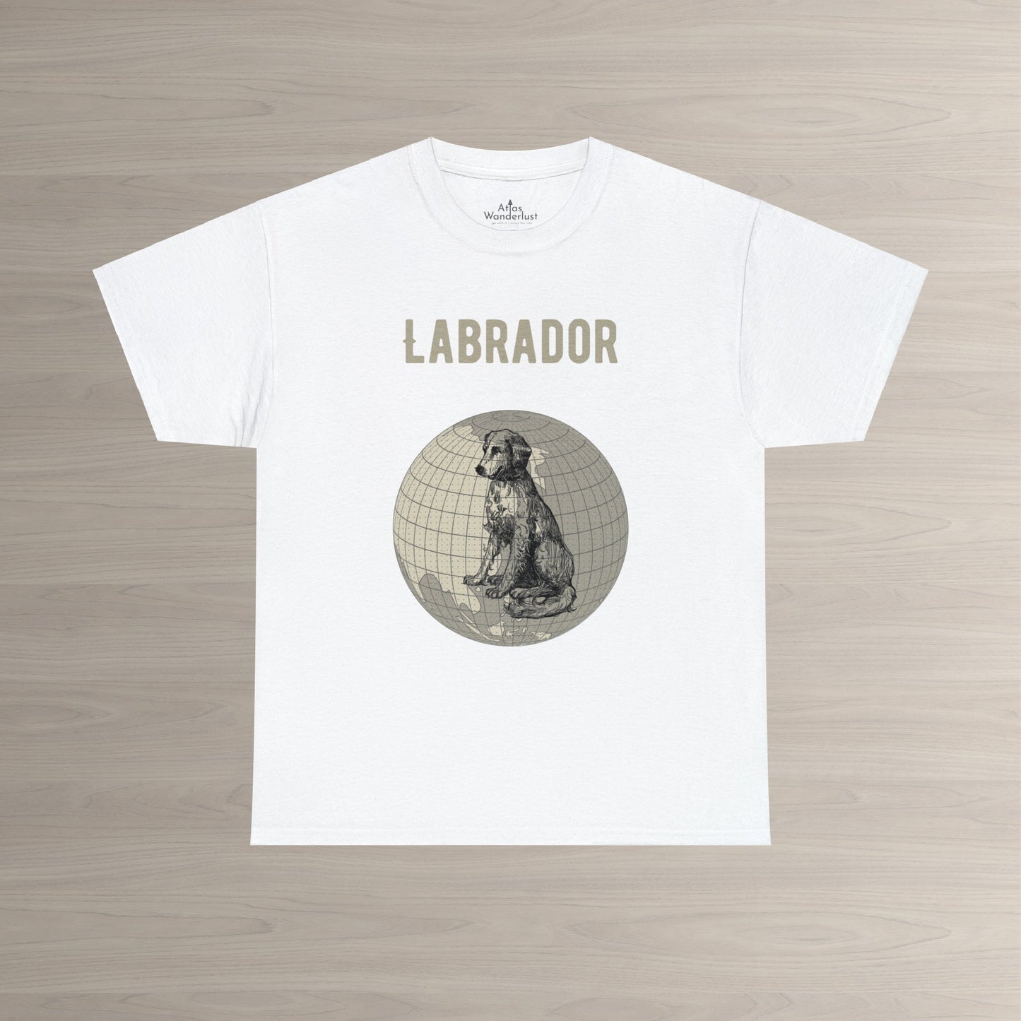Labrador RetrieverT-Shirt, Old-World Map Tee Atlas Wanderlust
