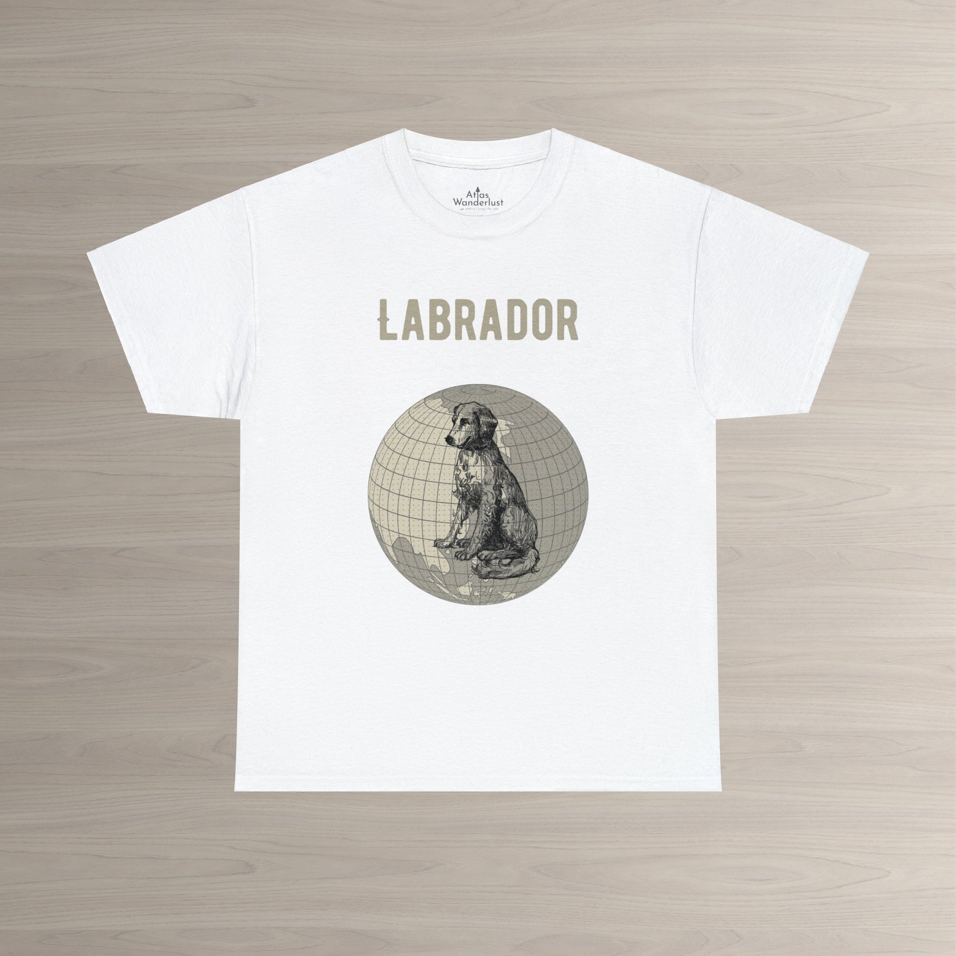 Labrador RetrieverT-Shirt, Old-World Map Tee Atlas Wanderlust