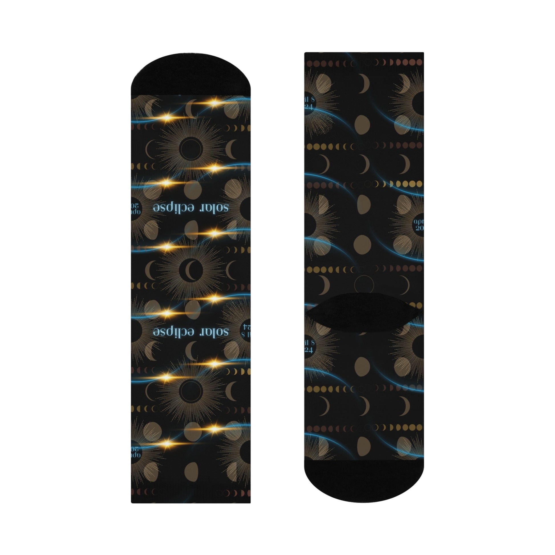Solar Eclipse Crew Socks, April 8 2024 Exclusive! Atlas Wanderlust