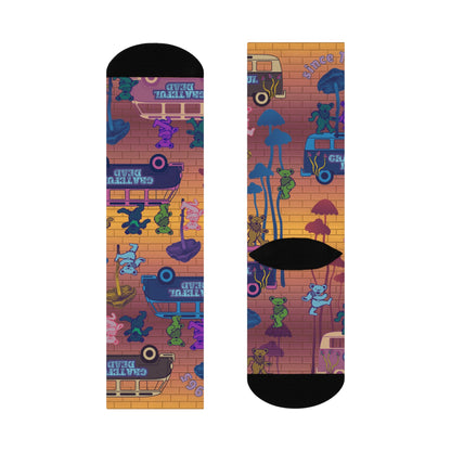 Grateful Dead Socks Dancing Bears Psychedelic Brick Trip Unisex Atlas Wanderlust