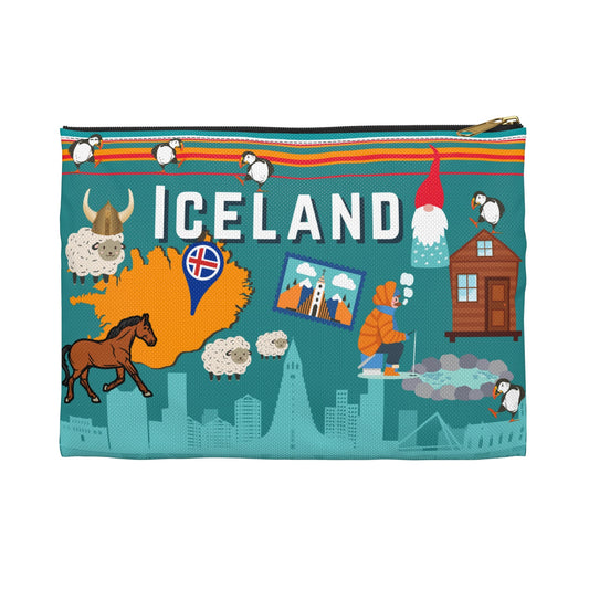 Iceland Accessory Pouch, Reykjavik Bag Atlas Wanderlust