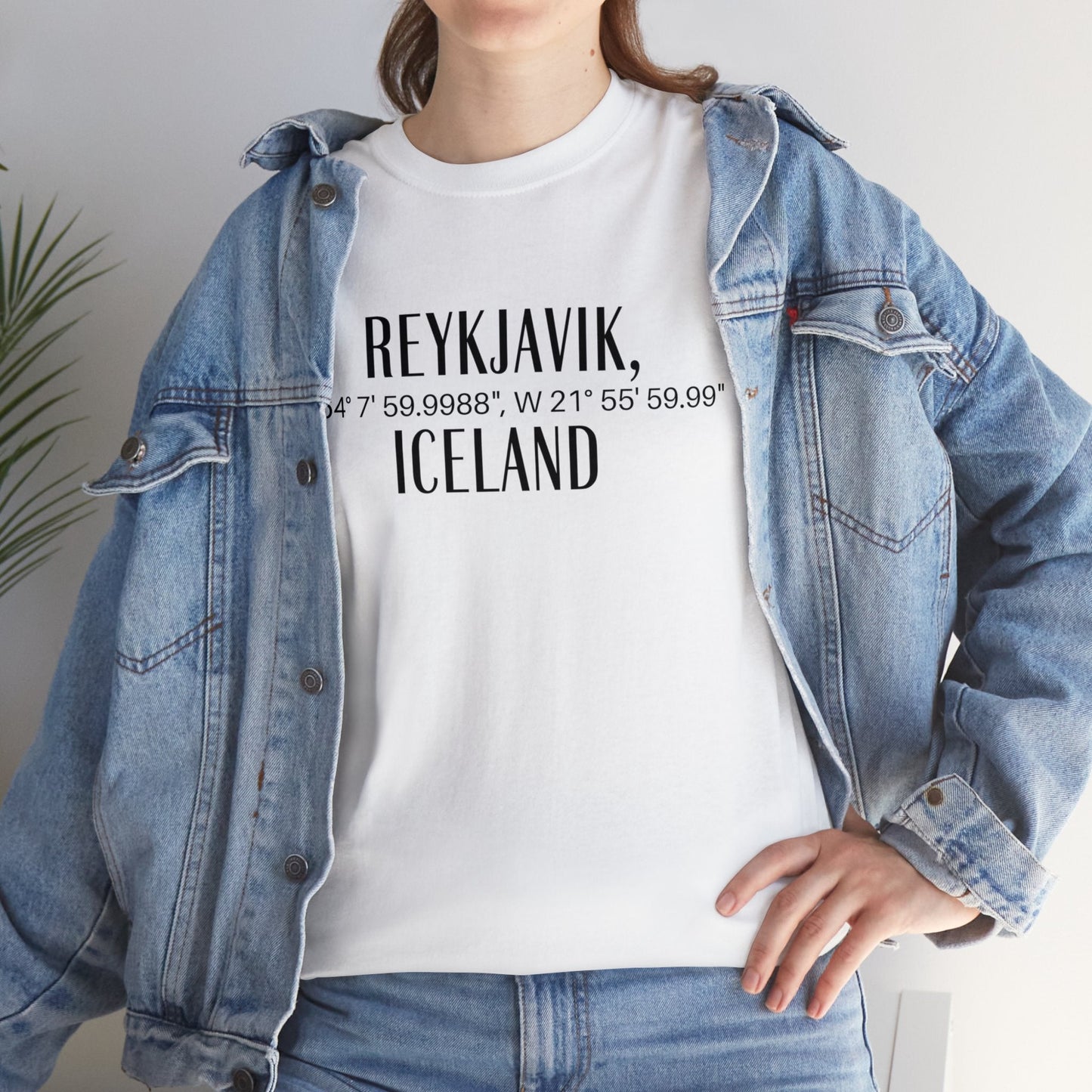 Reykjavik Iceland Coordinates T-Shirt, Modern Travel Tee Atlas Wanderlust