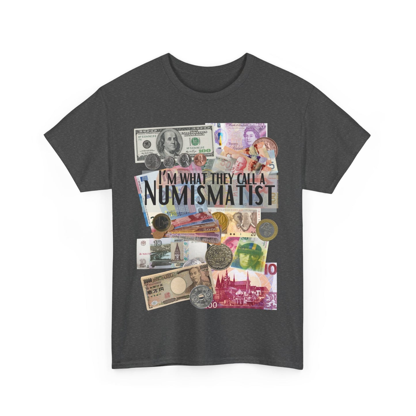 Numismatist unisex t-shirt for currency and coin lovers with collector themed design