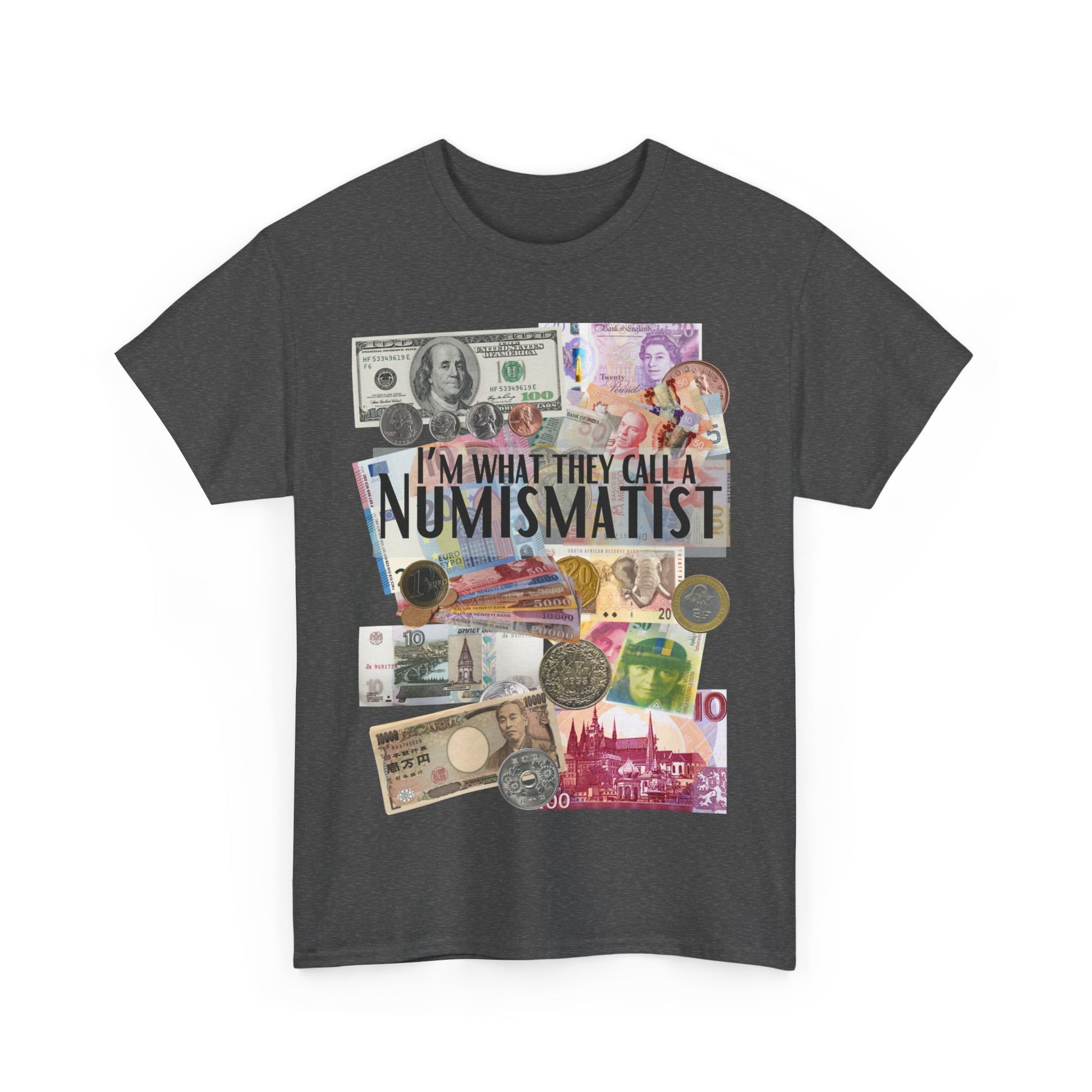 Numismatist unisex t-shirt for currency and coin lovers with collector themed design