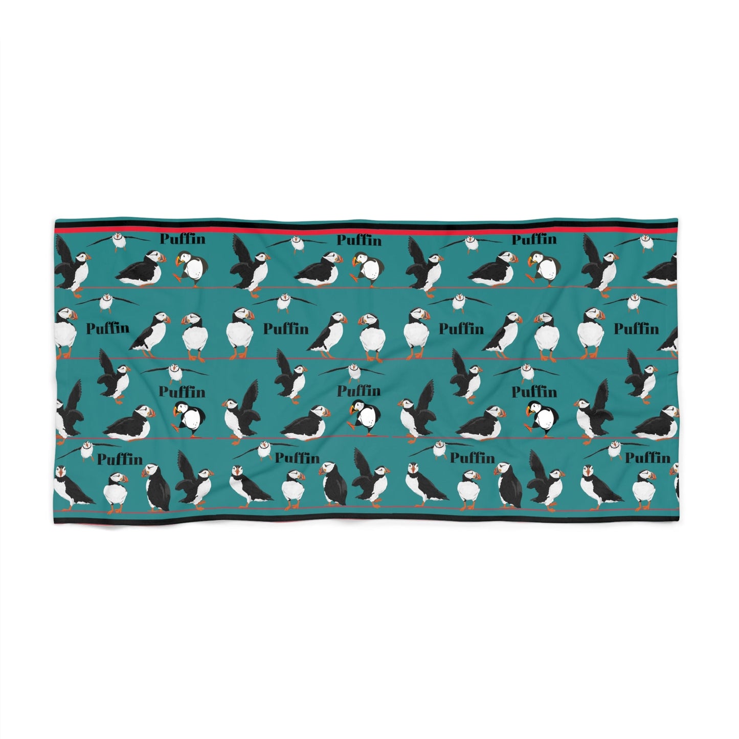 Puffin Beach Towel High Quality 2 Sizes Atlas Wanderlust