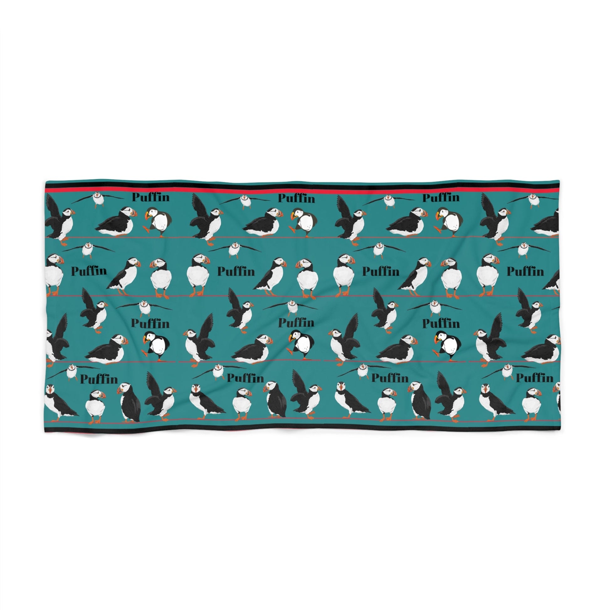 Puffin Beach Towel High Quality 2 Sizes Atlas Wanderlust