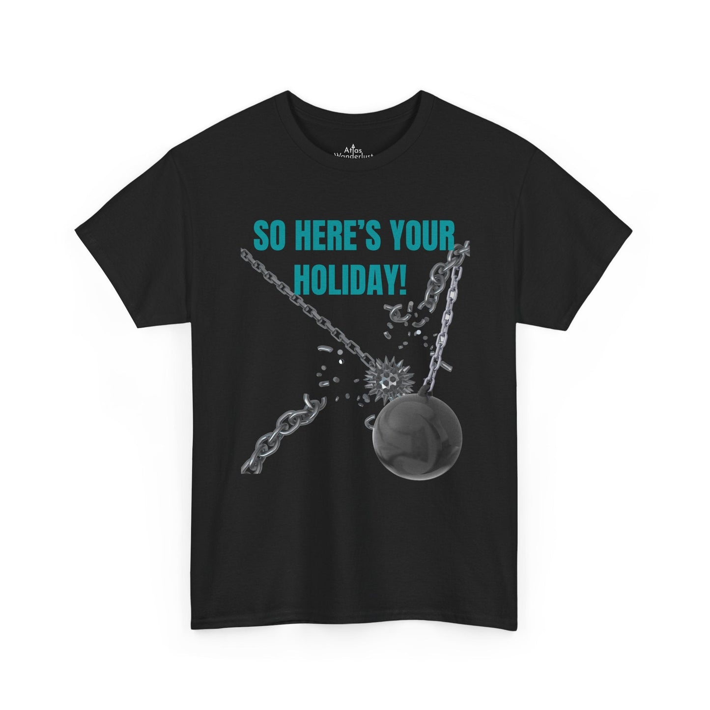 Blink 182 T-Shirt So Here’s Your Holiday T-Shirt, Song Tee Atlas Wanderlust