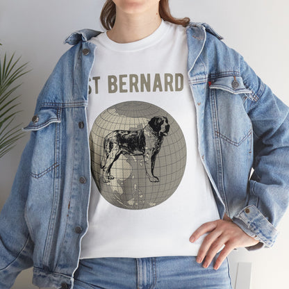 St Bernard T-Shirt, Old-World Map Tee Atlas Wanderlust